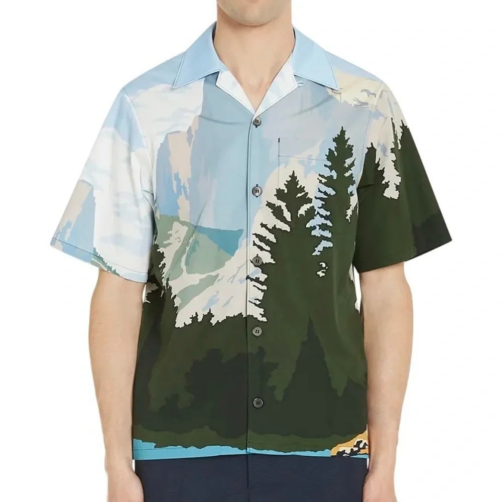 Prada Mountain Landscape Bowling Shirt - Picture 4 of 6